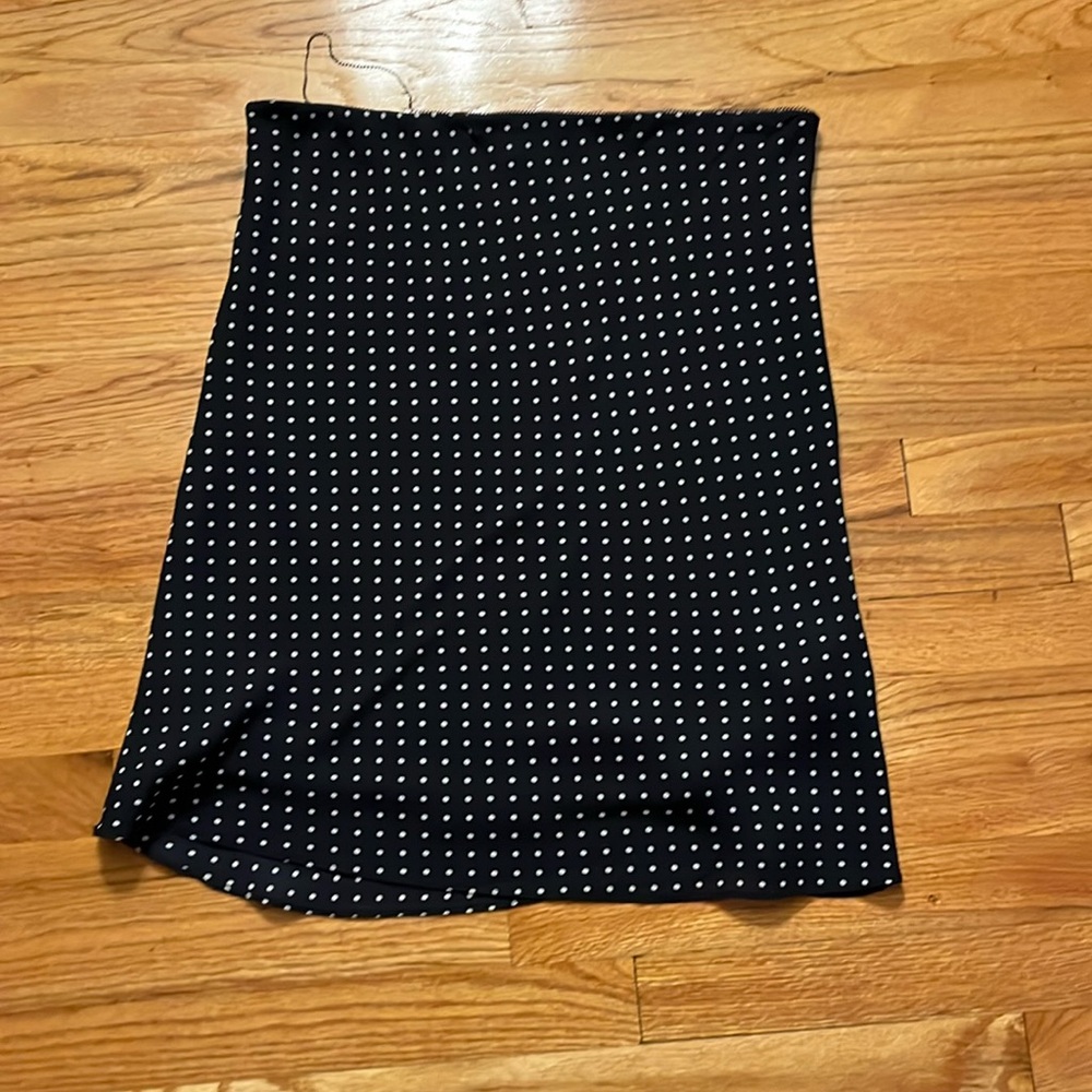 S.C.&Co. black and white polka dot skirt- size large